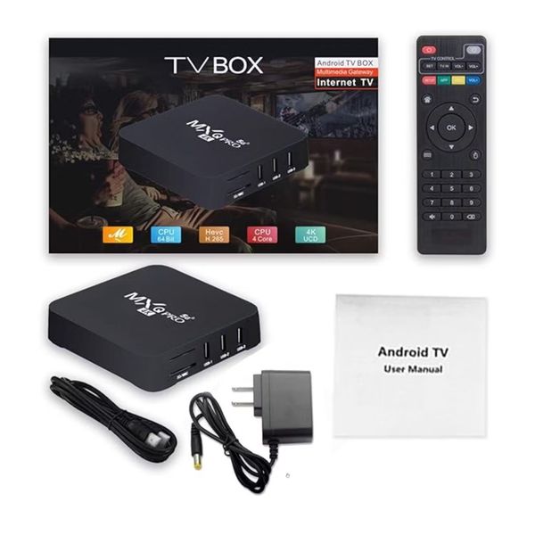 Decodificador Smart TV Box Android | Canales de fútbol + Aplicaciones + Contenido Netflix Amazon Disney HBO