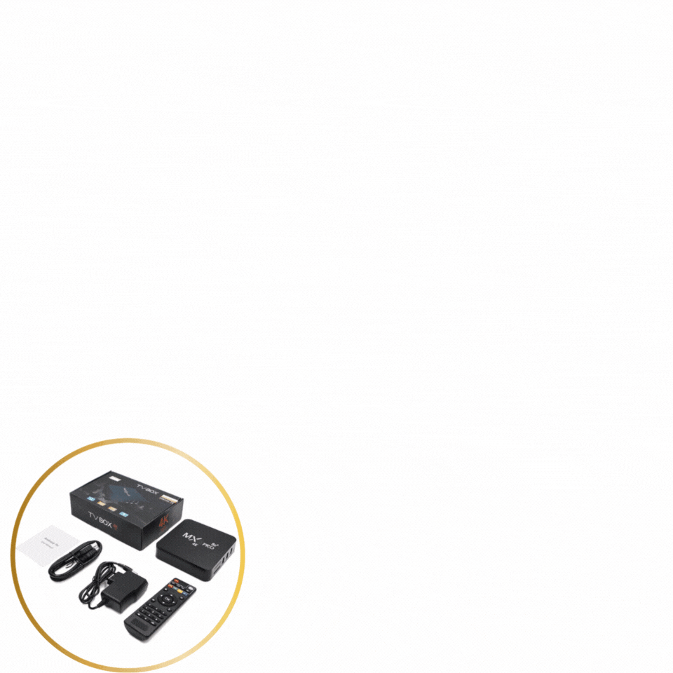 Decodificador Smart TV Box Android | Canales de fútbol + Aplicaciones + Contenido Netflix Amazon Disney HBO