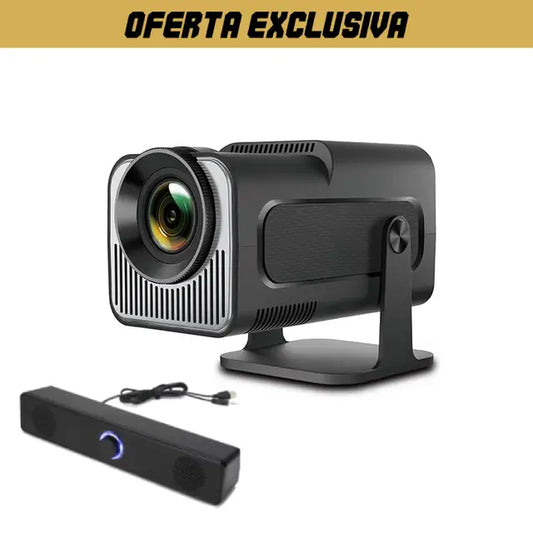 Proyector Smart Pro 4K WIFI BLUETOOTH HDMI + Equipo de sonido de regalo